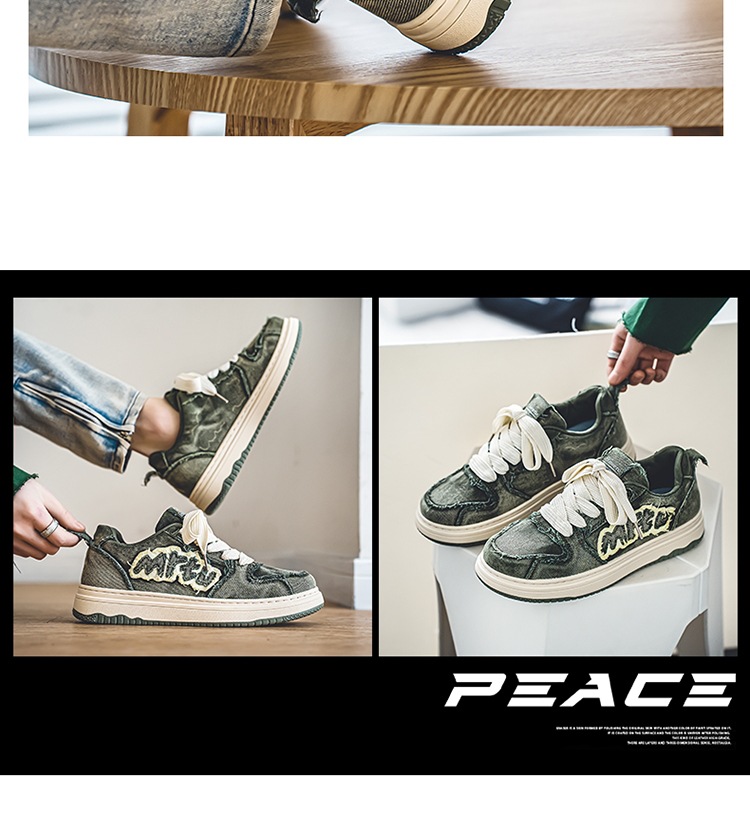 Meiretu Spring/Summer New Men's Shoes Denim Breathable Thick-Soled Ins Trend Casual Retro Canvas Shoes 992 20 O1CN016lJ45H1YyfptQ8lLu !!2212671423128 0 cib