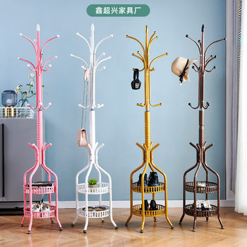 Simple Coat Rack Home Bedroom Hanging Bag Storage Rack Living Room Balcony Hanging Clothes Rack Wholesale Iron Clothes Rack