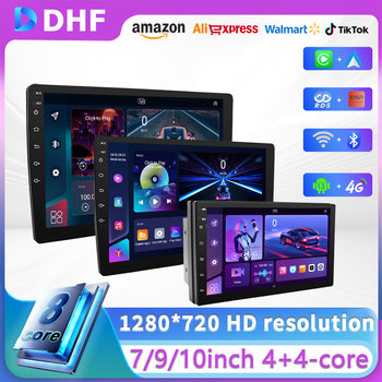 Cross-Border Exclusive 7/9/ 10inch Car Central Control Screen Android Universal All-In-One Car Navigation Bluetooth Carplay