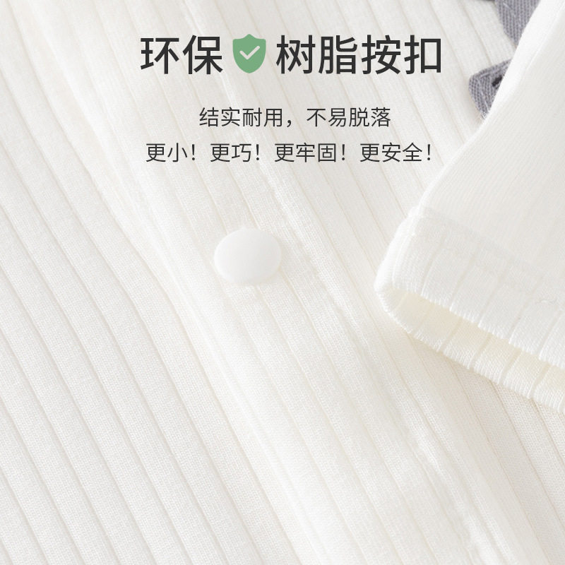 Baby's Jumpsuit Summer Modal Long-sleeved Clothes Thin Summer Air-conditioning Clothes Baby's Pajamas Baby's Hare Clothes