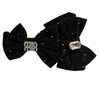 Black bow clip for women 2023 new large plush hairpin back head design shark clip hair accessories