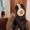 Suede Plush Earmuffs for Women in Winter Korean Style Fleece-Lined Warm Earmuffs for Cycling Cold-Proof Ear Warmers Ear Muffs Trendy