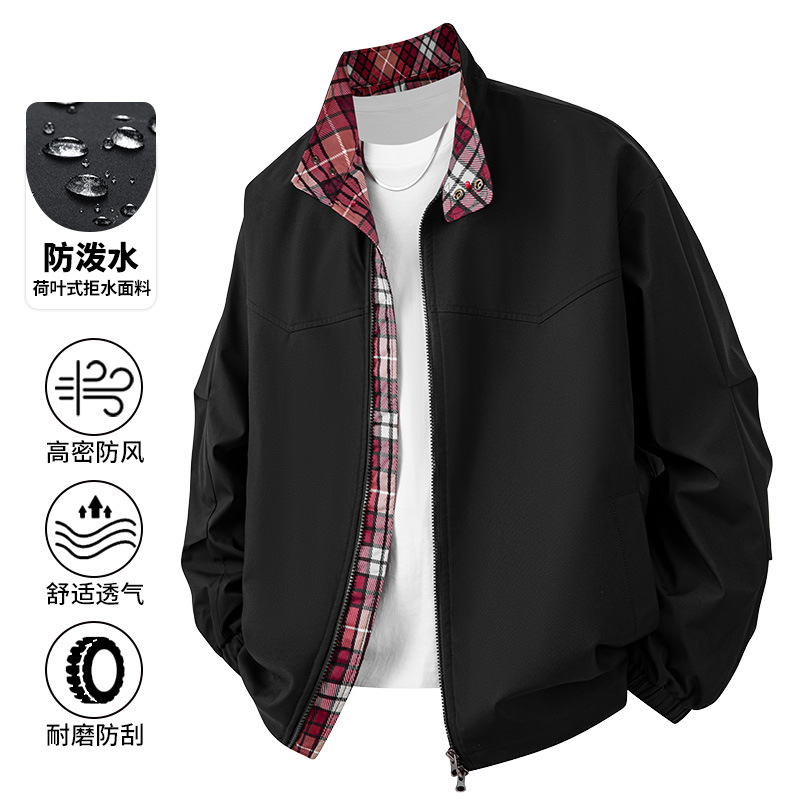 Áo Khoác Nam Kẻ Caro Kẻ Caro Hàng Mùa Xuân Thu Đông Phong Cách Trẻ Trung