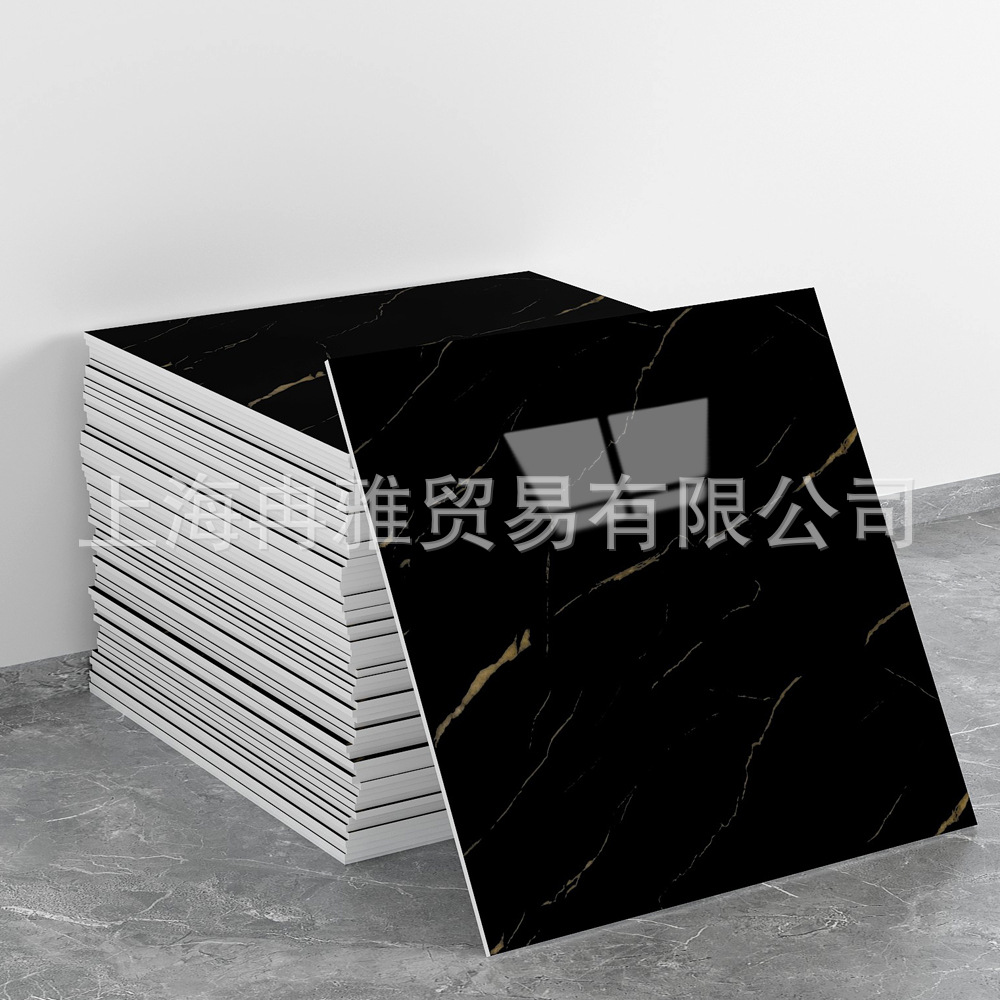 跨境外贸仿大理石鎏金3d墙面翻新装饰贴纸防油防水墙纸自粘瓷砖贴