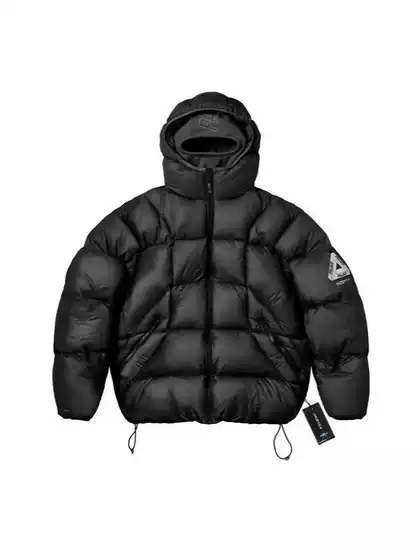 Foreign Trade Pala New 2024 Winter Fashion Versatile Mask Waterproof Stand Collar Hooded Long-Sleeved Trendy Brand Cotton Clothing
