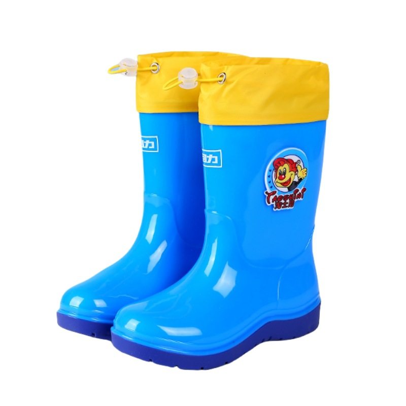 Authentic Huili Children's Rain Boots for Men's Middle Children's Rain Boots for Big Children's Non-Slip Waterproof Wear-Resistant Fleece-Lined Thick-Sole Student's Water Shoes for Women