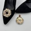 1Pcs Flower Shape Rhinestone Rhinestone Crystal Shoe Clip Jewelry Clothing Buckle Shoe Decoration Accessories Bridal Wedding Shoe Buckle