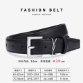 Black-bright silver buckle [2.8cm]]
