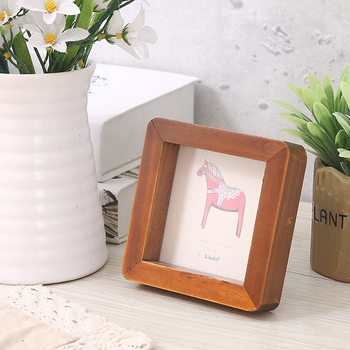 Vintage solid wood mahogany glass table photo mini 2 2 inch 3 inch 3 inch square photo frame bracket small photo frame