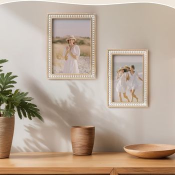 Cross-Border Best-Selling Photo Frame Display Stand Solid Wood Simple Style Desktop Ornaments/Inch Wall Hanging Wholesale Cross-Border Wholesale