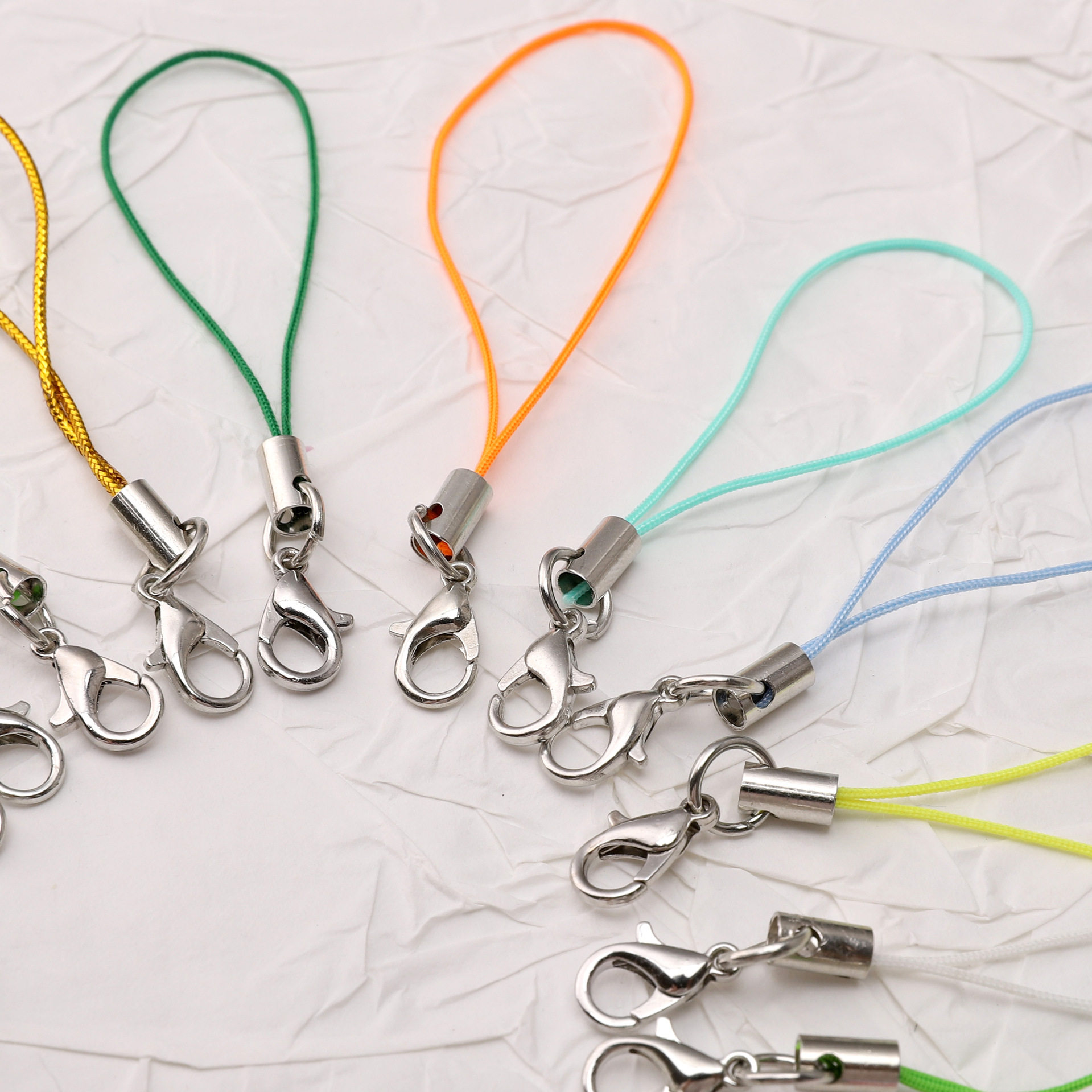 Colorful Lobster Clasp Mobile Phone Lanyard DIY Jewelry Accessories Doll Pendant Rope Handmade Keychain Mobile Phone Rope Material