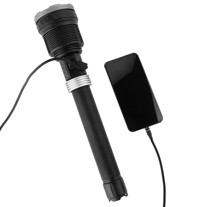 New P360 Rechargeable Long-Range Outdoor Xenon Lamp with High Power and Long Battery Life 15000 Lumens Aluminum Alloy Flashlight