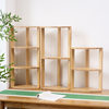 Solid Wood Corner Storage Rack for Home Use, Desktop Decorative Display Shelf, Bookend Storage Rack