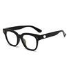 Thick Frame Black Glasses Frame Fashionable Anti-Blue Light Frame Tr90 Ultra-Light Can Be Equipped with Myopia Plain Elephant Gray