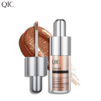 Cross-Border Hot-Selling Qic Pearlescent Liquid Eyeshadow Halloween Stage Ten-Color Fine Shimmer Eyeshadow Liquid Long-Lasting and Non-Fading