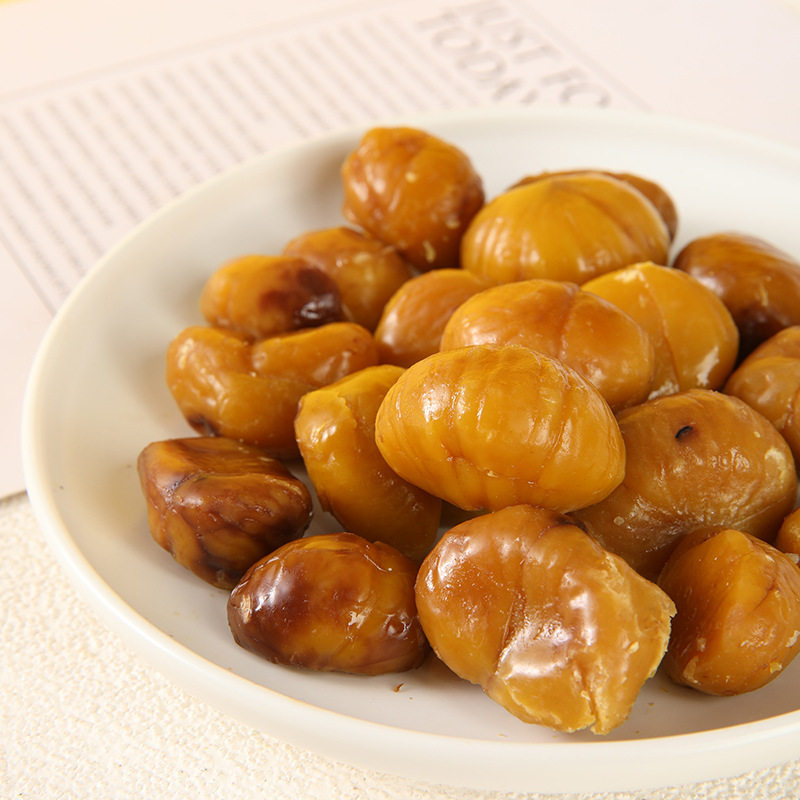Lidangjia Oil Chestnut Kernel Ready-To-Eat Cooked Chestnut Sweet Chestnut Kernel 500g Peel-Free Vacuum Individually Packaged Nut Snack