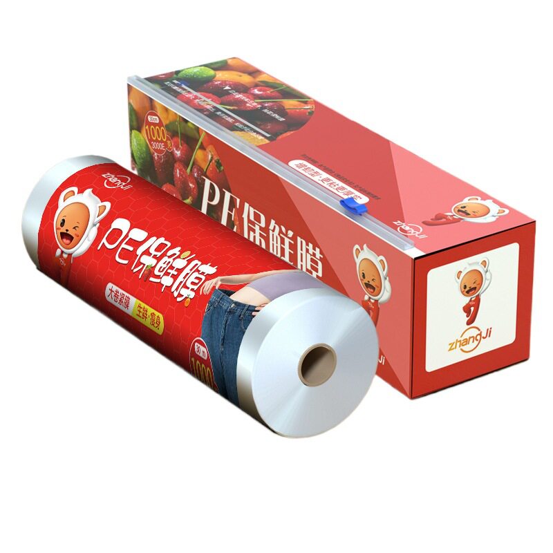 Household Food-Grade Plastic Wrap Large Roll Cover Commercial High Temperature Resistant Economical Disposable Refrigerator Kitchen Special