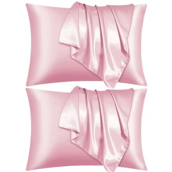 Cross-Border Imitation Silk Pillowcase Solid Color Satin Pillowcase Ice Silk Texture Soft and Skin-Friendly Home Bedding Set