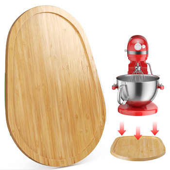 In-Stock Bamboo Mixer Mobile Mat Sliding Mat for 6-8Qt Stand Mixer Tray Kitchen Appliance Sliding Mat
