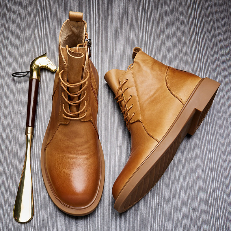 Men’s Genuine Leather Vintage Martin Boots