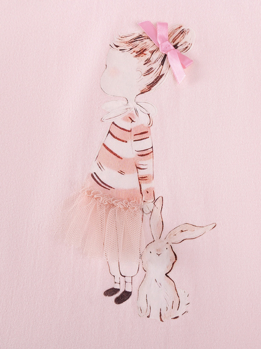 Girls' Summer Cute Set, Crew Neck T-Shirt & Shorts Two-Piece Outfit