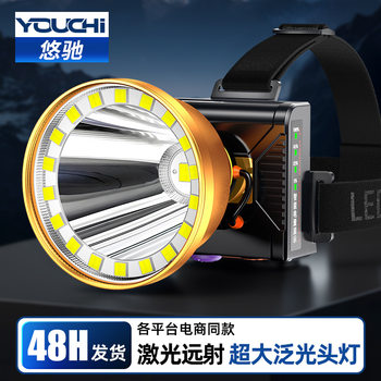Headlamp New Model Strong Light Ultra-Bright Head-Mounted Ultra-Long Battery Life Fishing Outdoor Rechargeable Floodlight Led Light