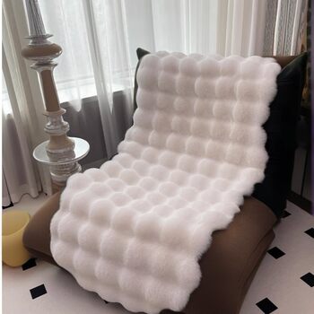 Light Luxury Ins Plush Chair Cushion Caterpillar Sofa Cushion Cover Backrest Integrated Thickeneded Warm Bay Window Blanket