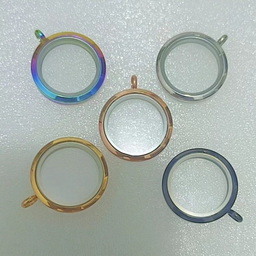 Stainless Steel Round Necklace with Threaded Opening for Ga'U Box, Cinnabar Pendant, Factory Direct Sale, Thangka Case Chest Chain