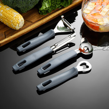 304 Stainless Steel Fruit Peeling Knife Beer Bottle Opener Portable Planer Household Peeling Knife Kitchen Tool Set