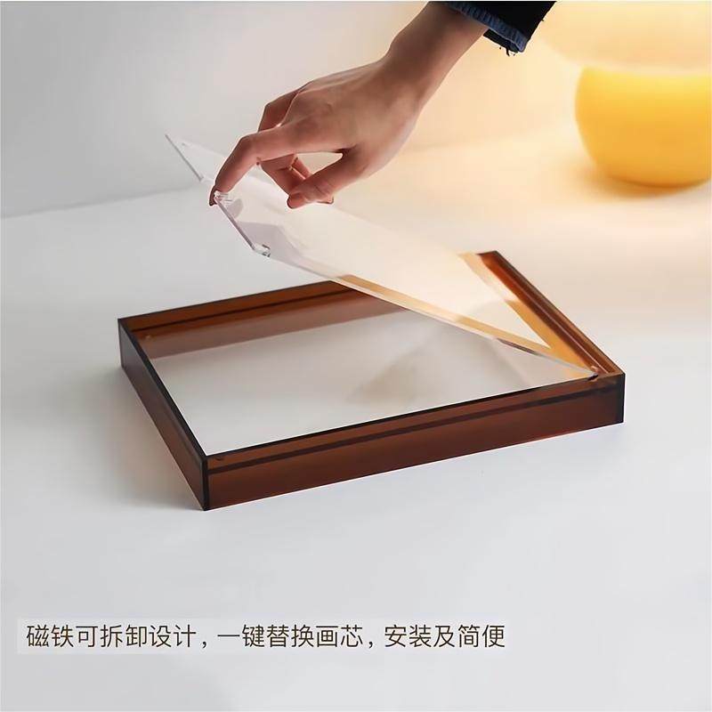 Light Luxury Creative Acrylic Photo Frame Colorful Magnet Ins-Style Display Frame Photo A4 Poster Mounting Frame Customization