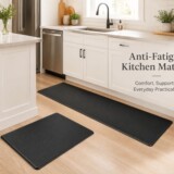 Кухонный коврик Amazon из ПВХ кожи толщиной 10 мм, однотонный, водонепроницаемый, маслостойкий, нескользящий, предотвращающий усталость коврик для пола
