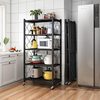 Installation-free Folding Rack Storage Rack for Kitchen and Living Room Trolley Storage Rack Floor-standing Movable Multi-layer Storage Rack