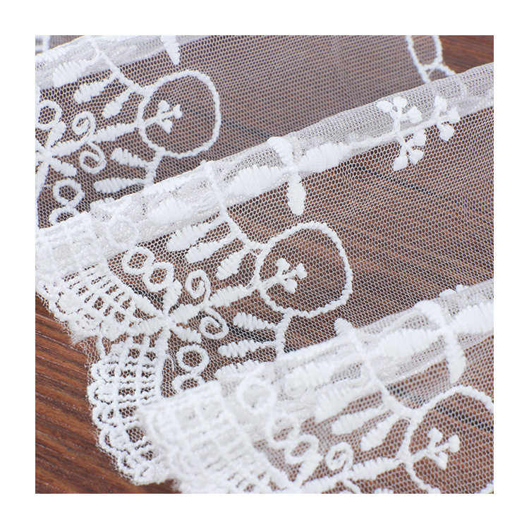 White lace water soluble milk silk lace woven embroidered mesh Lolita wedding dress skirt clothing accessories