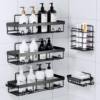 Cross-border Punch-free Bathroom Storage Rack Amazon Iron Toilet Toiletries Wall-mounted Organize Storage Rack