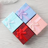 Jewelry Packaging Box Spot Earrings Ring Box Paper Box Multicolor Square Bow Earrings Ring Box