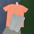 Crystal short sleeve orange+d218 gray