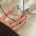 Double layer-avocado necklace