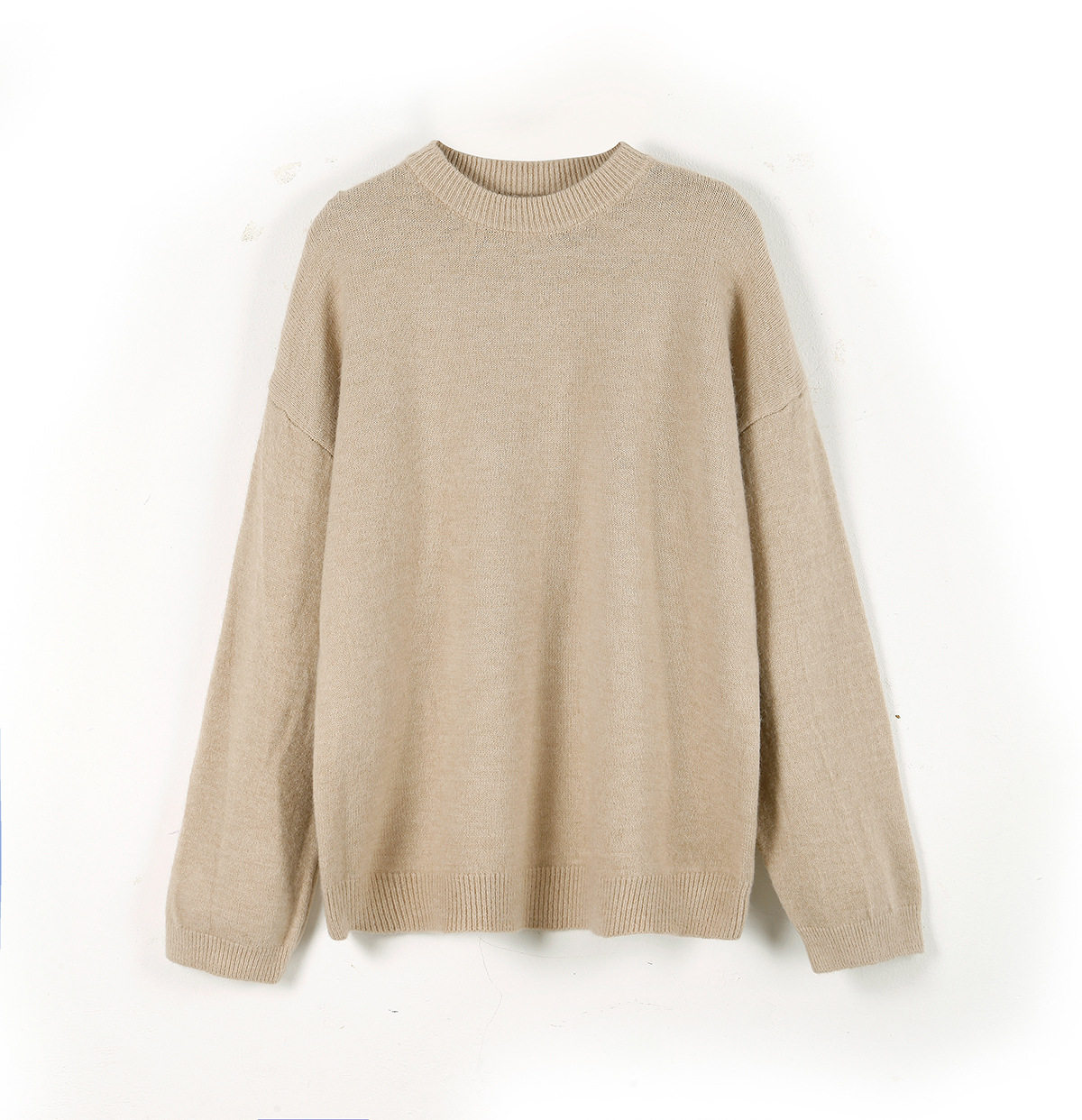 Womens Oversized Gray Pullover Sweater Soft Cashmere Blend Cozy Thick Knit Autumn Winter Casual Wear Wholesale