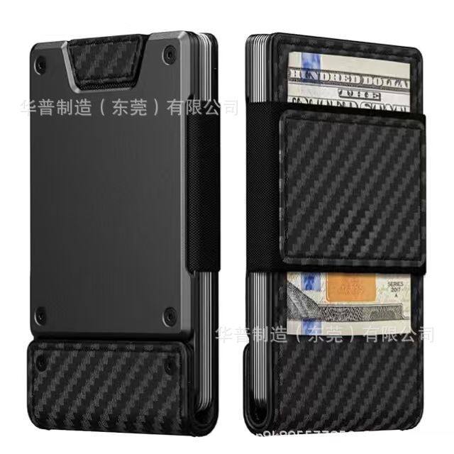 Factory Ready Stock Amazon Cross-Border New Pull-Out Ultra-Thin Two-Tone Genuine Leather Wallet Men's Card Holder Rfid