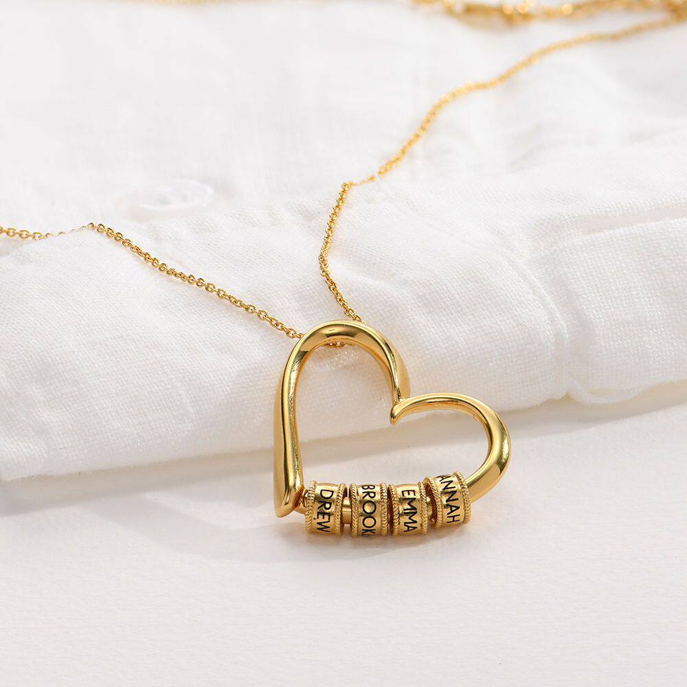 Stainless Steel Love Beaded Necklace Mother's Day European and American Simple Personality Style Heart-Shaped Lettering Women's Necklace Pendant