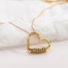 Stainless Steel Love Beaded Necklace Mother's Day European and American Simple Personality Style Heart-Shaped Lettering Women's Necklace Pendant
