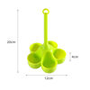 Wholesale silicone kitchen five-hole egg steamer egg tray kitchen gadget complementary food steamed egg boiled egg tray portable