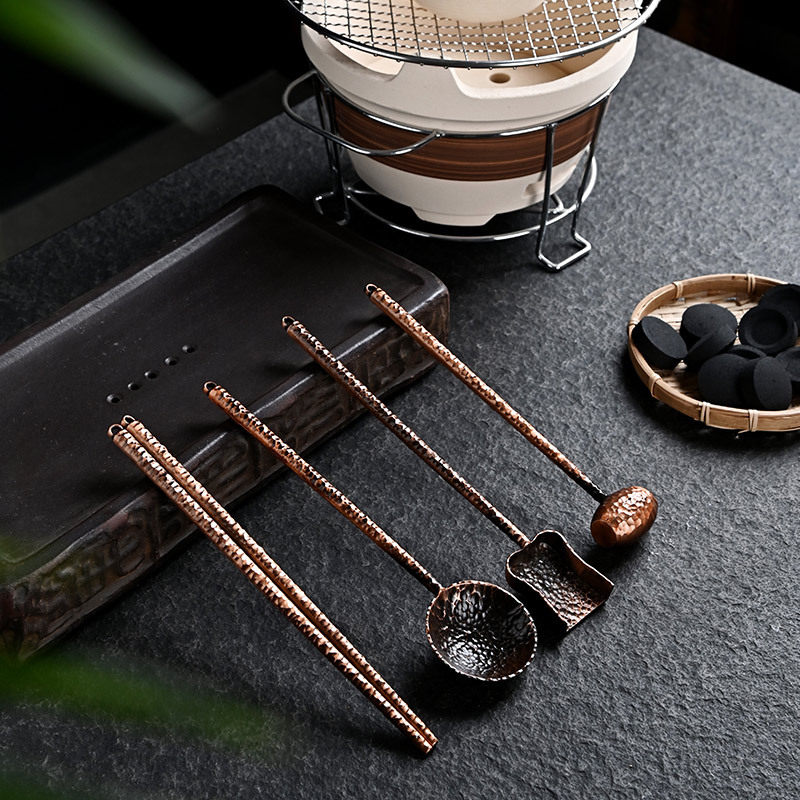Stove tea cooking accessories full suit outdoor charcoal fire tea baking tools special equipment copper fire pliers charcoal clip charcoal shovel