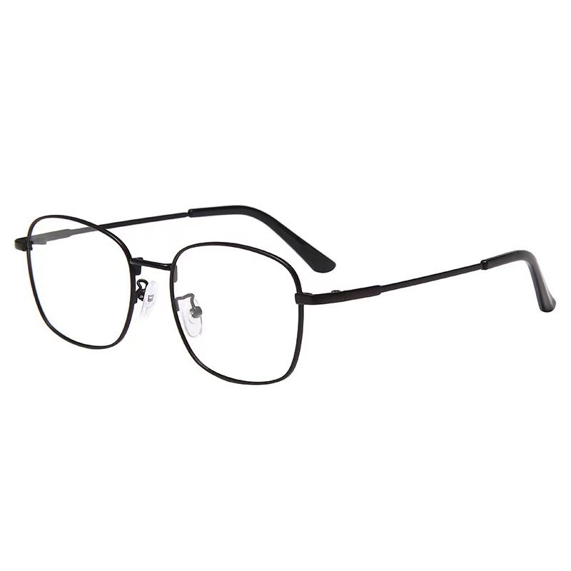 Metal Eyeglass Frames for Men, Photochromic Glasses, Myopia Eyeglass Frames for Women, Light-Sensitive Photochromic Square Frames