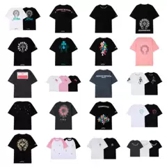 In-Stock Cross-Border High Version Chrome Hearts Cross Color Printed Short-Sleeve T-Shirt