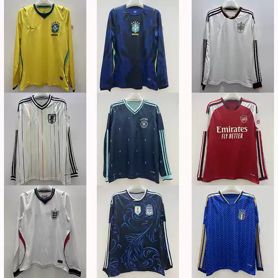2526 Season Football Jersey Long-Sleeved Single Shirt Arsenal Miami Atletico Madrid Brazil Tottenham Fan Version Football Jersey