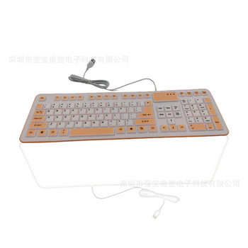 Silicone waterproof folding keyboard 106 key desktop laptop keyboard industrial dustproof gaming keyboard wholesale