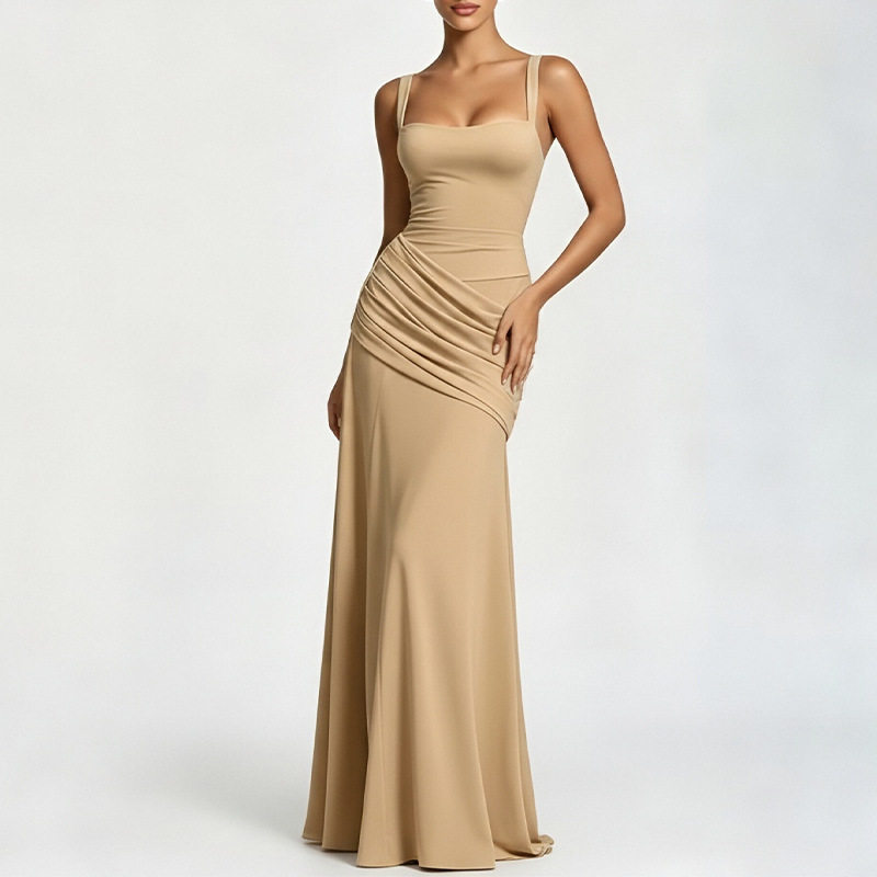 Summer Womens Dress Elegant Sleeveless Waist Defined Flared Design Perfect for Parties and Events Wholesale