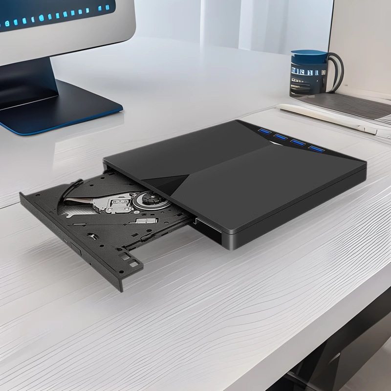 Multi-function expansion external drive DVD burner 7-in -1 USB/TYPE interface can be external U disk