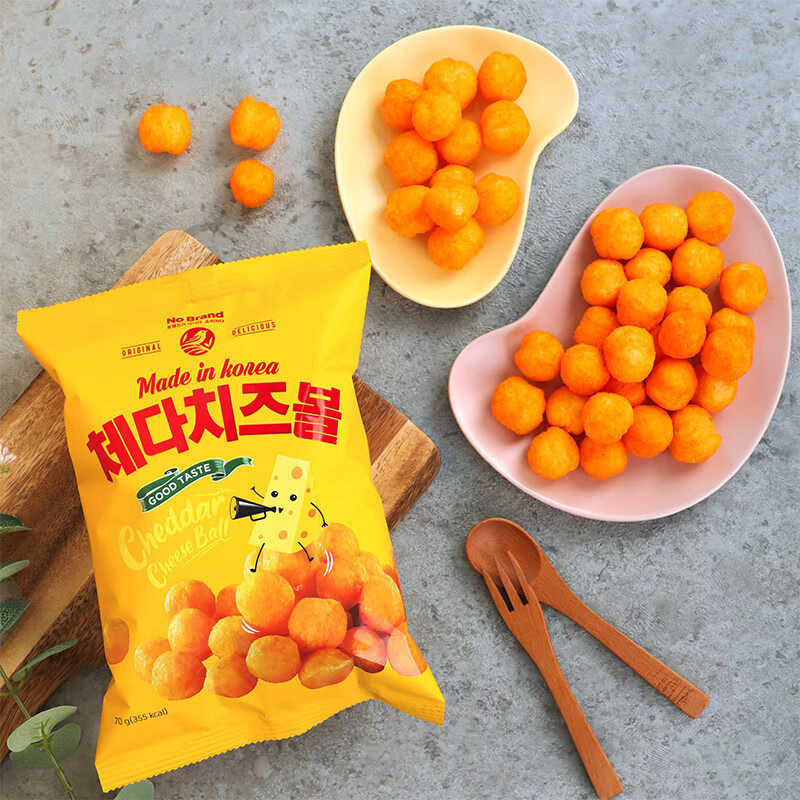 Korean Imported Nobrand Cheese Balls Wholesale 70g Internet-Famous Popular Puffed Snacks Tj